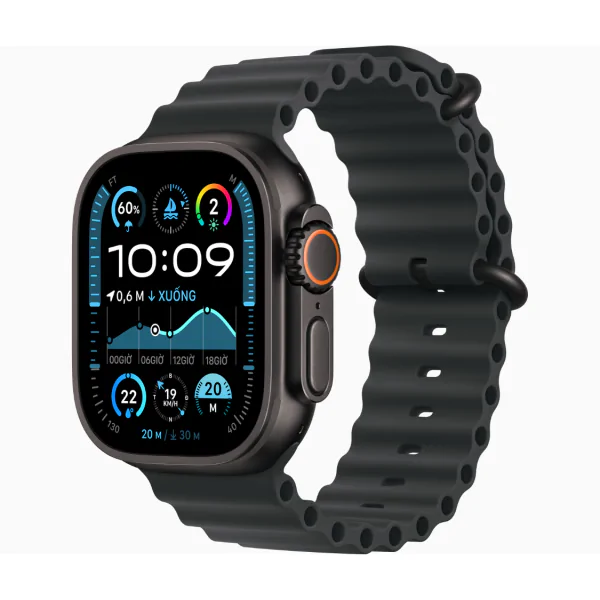 Apple Watch Ultra 2 (2024) LTE 49mm Viền Titanium Dây Đeo Ocean - Titan Đen