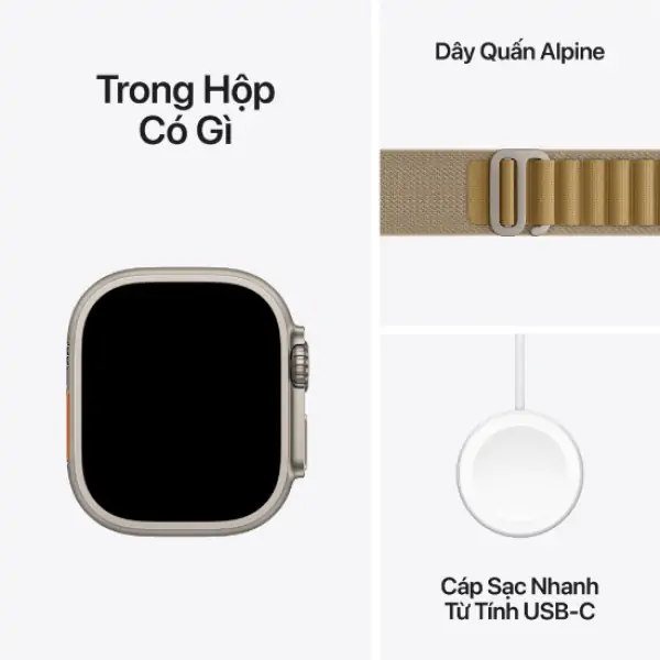 Apple Watch Ultra 2 (2024) LTE 49mm Viền Titanium Dây Alpine Loop - Size S
