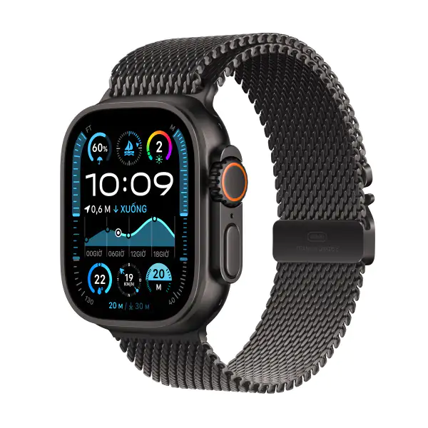 Apple Watch Ultra 2 (2024) LTE 49mm Viền Titanium Dây Milan - Size S - Titan Đen