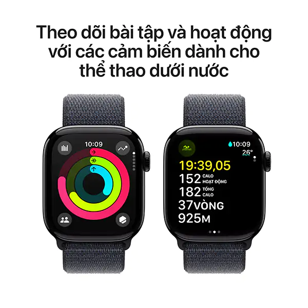 Apple Watch S10 GPS 42mm Viền Nhôm Dây Cao Su - Chính hãng VN/A - Size S/M