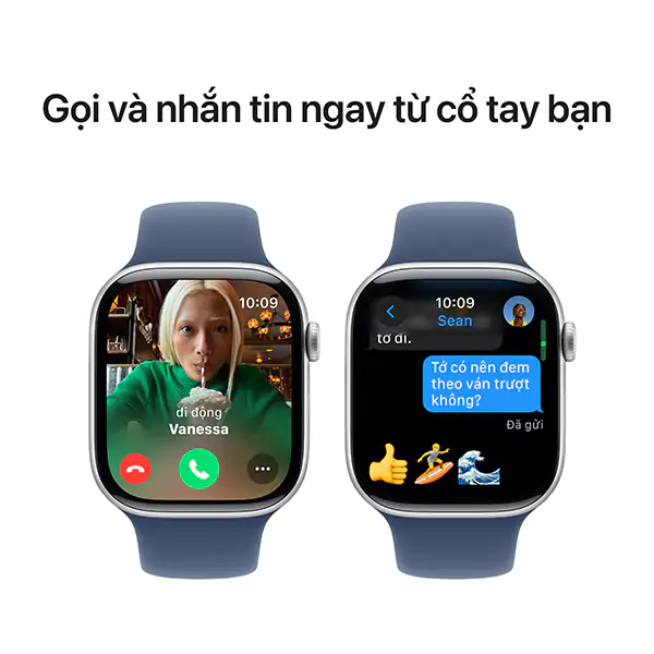 Apple Watch S10 GPS 46mm Viền Nhôm Dây Cao Su - Chính Hãng VN/A - Size M/L