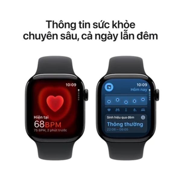 Apple Watch S10 LTE 42mm Viền Nhôm Dây Cao Su - Chính Hãng VN/A - Size S/M