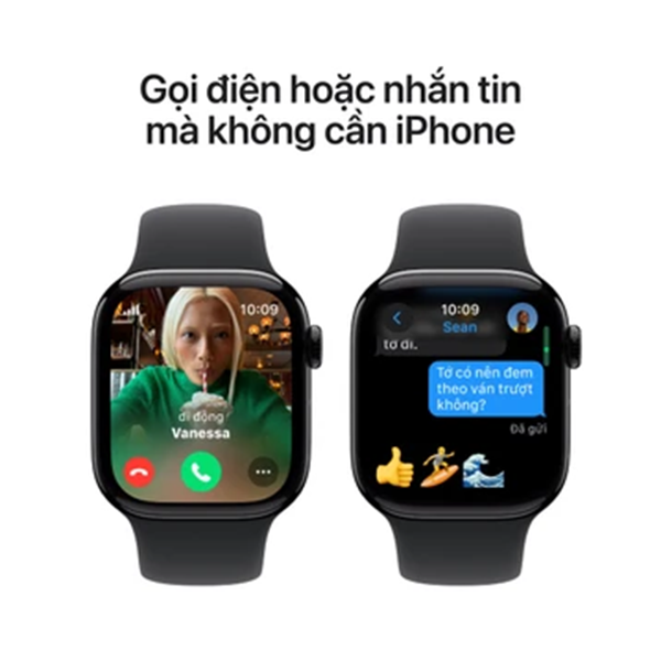Apple Watch S10 LTE 42mm Viền Nhôm Dây Cao Su - Chính Hãng VN/A - Size S/M