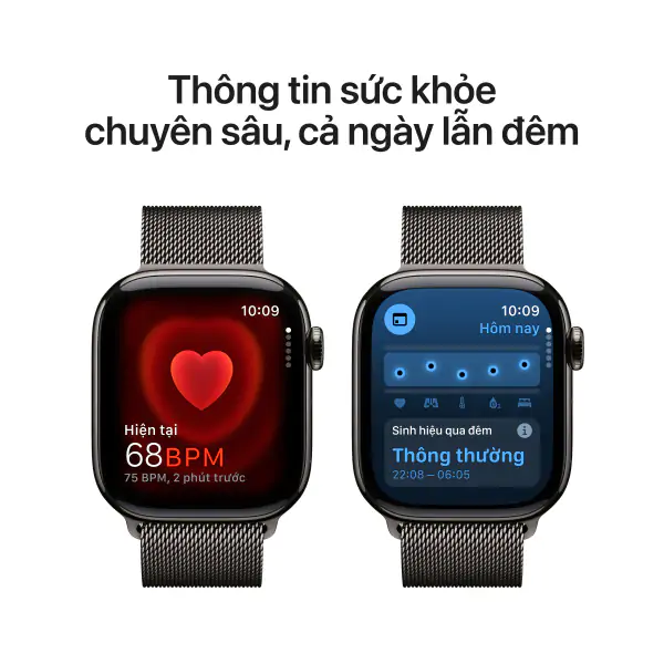 Apple Watch S10 LTE 42mm Viền Titan Dây Thép - Chính hãng VN/A