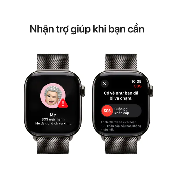 Apple Watch S10 LTE 42mm Viền Titan Dây Thép - Chính hãng VN/A