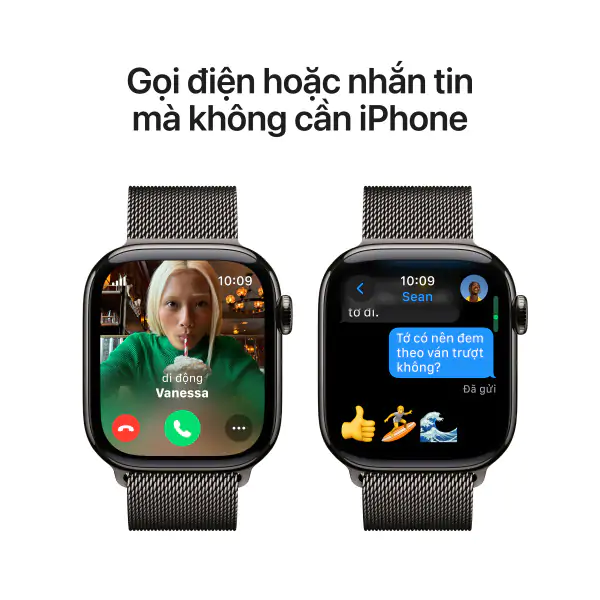 Apple Watch S10 LTE 42mm Viền Titan Dây Thép - Chính hãng VN/A