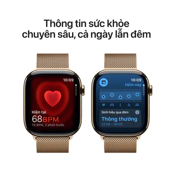 Apple Watch S10 LTE 46mm Viền Titan Dây Thép - Size M/L