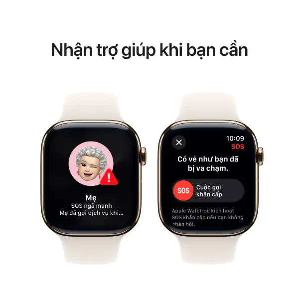 Apple Watch S10 LTE 46mm Viền Titan Dây Cao Su - Chính Hãng VN/A - Size M/L