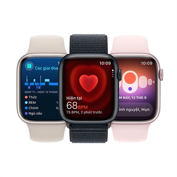 Apple Watch Series 9 GPS 45mm Viền Nhôm Dây Cao Su - Size M/L