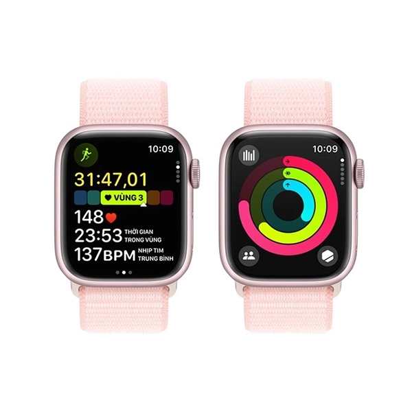 Apple Watch Series 9 GPS 45mm Viền Nhôm Dây Cao Su - Size M/L