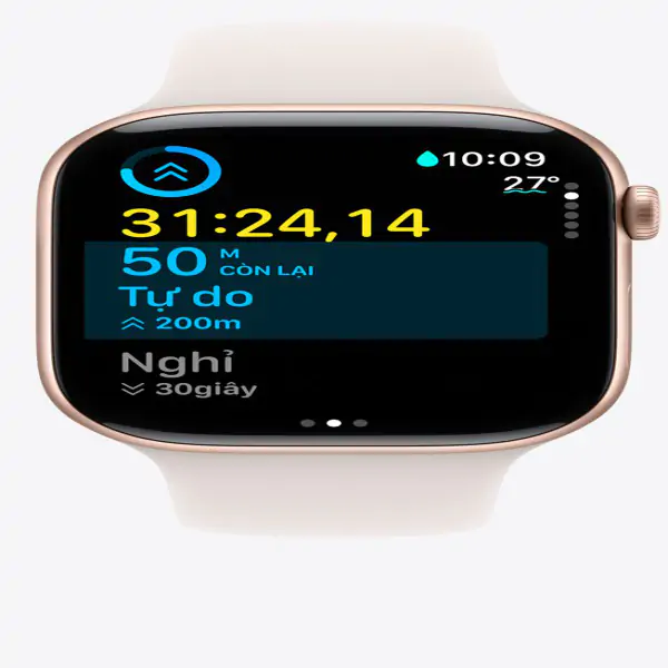 Apple Watch SE 2024 GPS 40mm Viền Nhôm Dây Cao Su - Chính Hãng VN/A - Size M/L