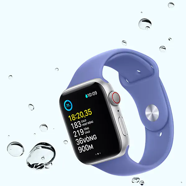 Apple Watch SE 2024 GPS 44mm Viền Nhôm Dây Cao Su - Chính Hãng VN/A - Size M/L
